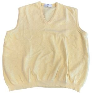 Balenciaga Paris XL men’s vintage sweater vest yellow wool blend